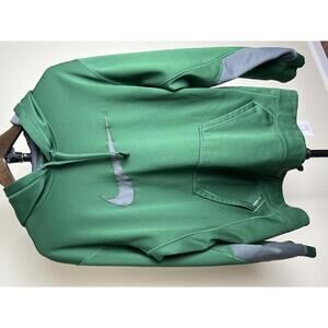 Nike Therma-Fit Green Hoodie Sweatshirt Men's M Athletic Pullover Logo Flaw